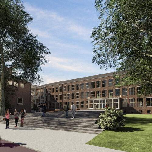 render aanzicht hoofdentree