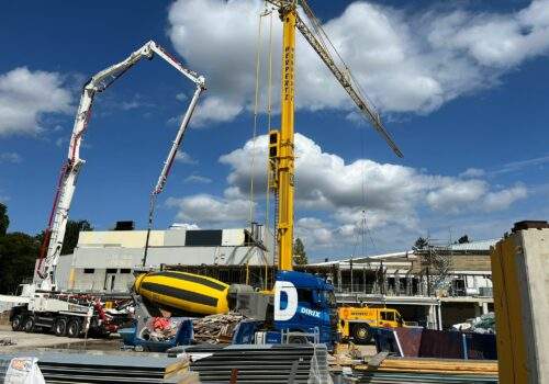 Betonstort entreegebouw