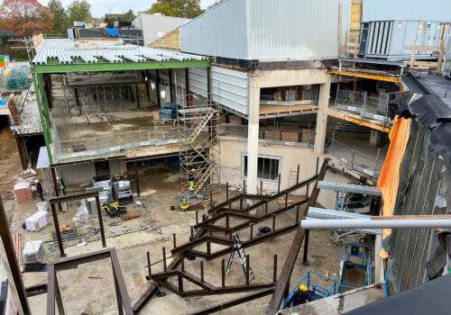 Staalconstructie hoofdtrap 2